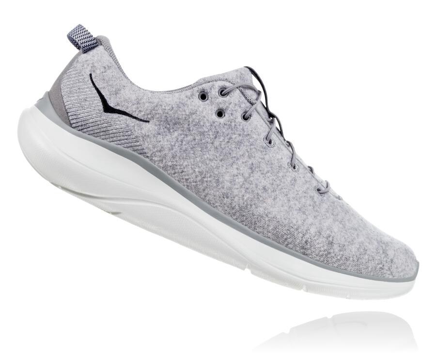 Zapatillas Running Hoka One One Hombre - Hupana Flow Wool - Gris - VEP417086